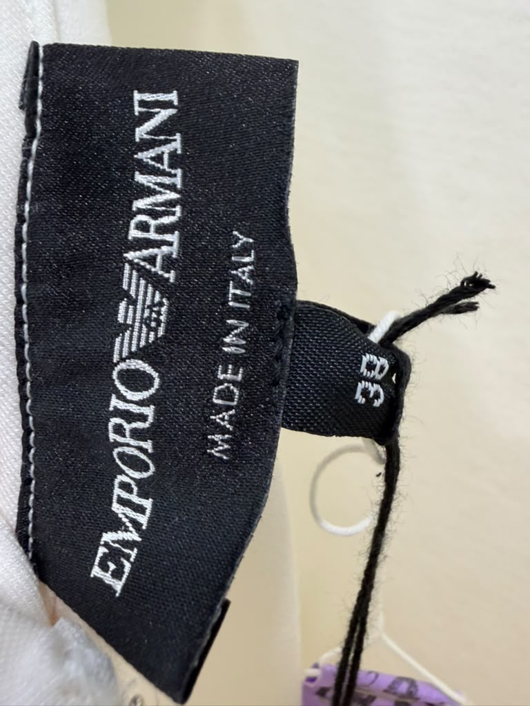 EMPORIO ARMANI CREAM SHORT DRESS