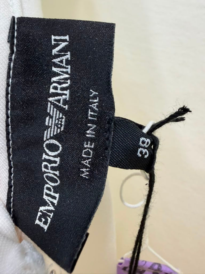 EMPORIO ARMANI CREAM SHORT DRESS