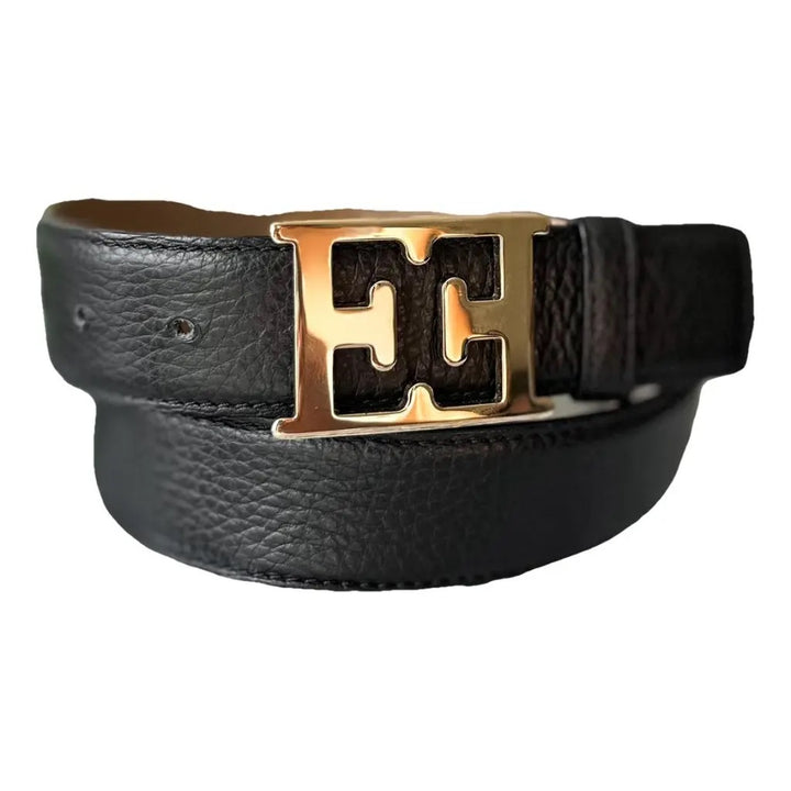 ESCADA LOGO BUCKLE VINTAGE LEATHER BELT