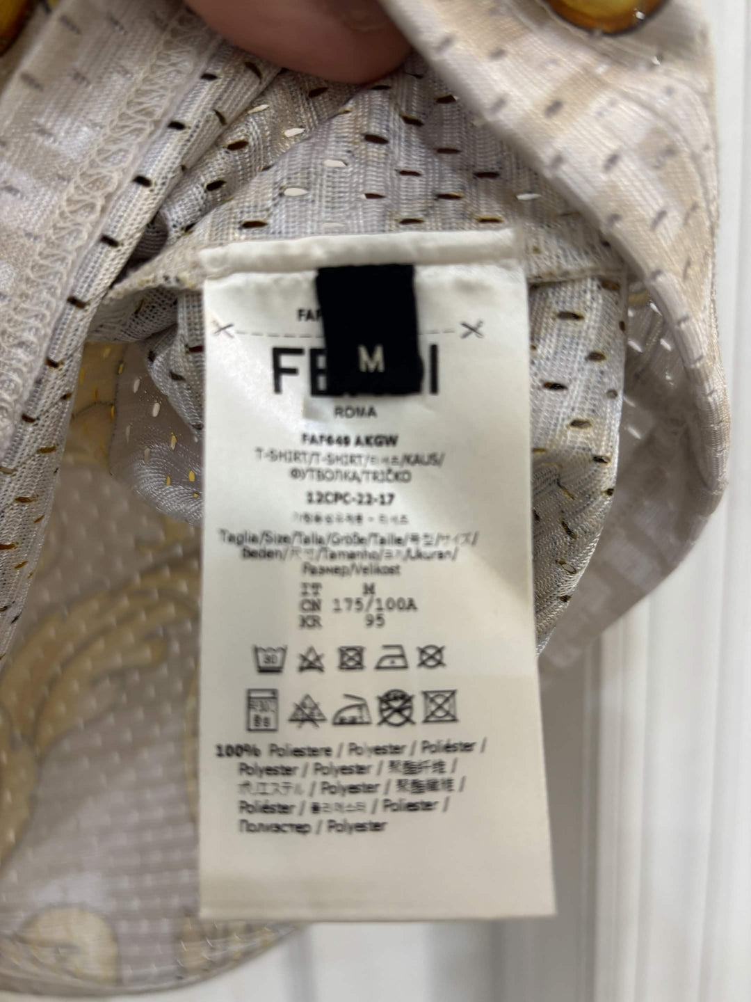 FENDACE BAROQUE PRINTED PERFORATED MEN&