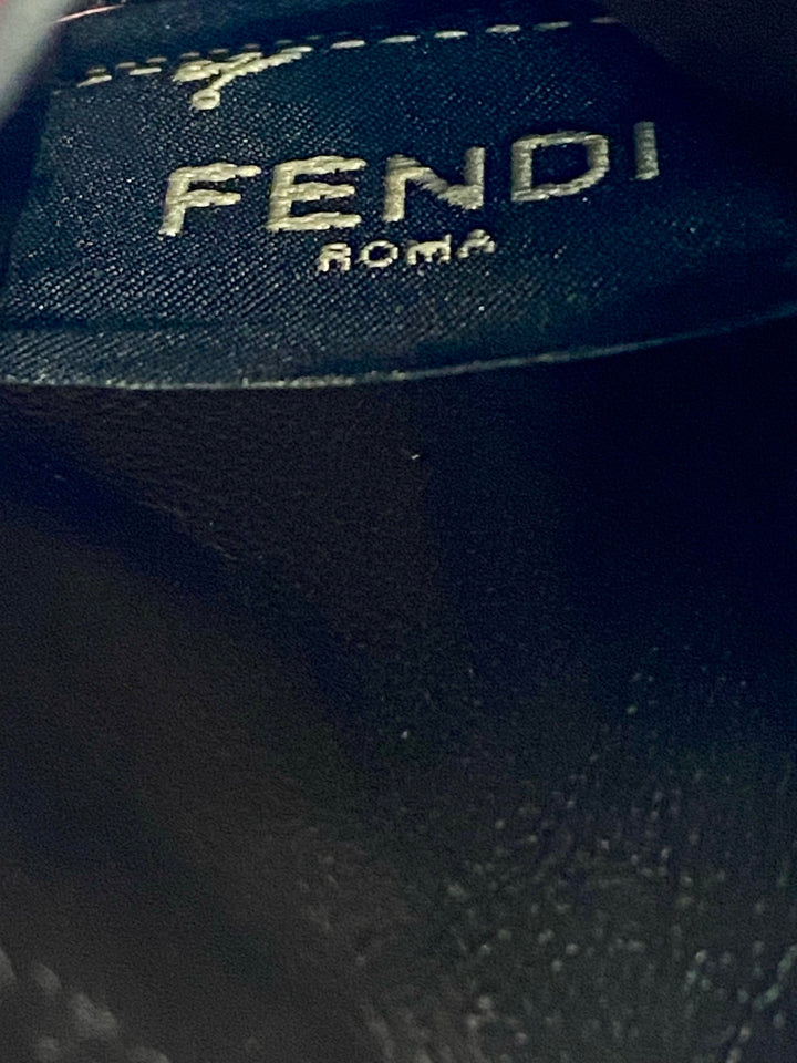 FENDI FF 1974 BI-COLOR EMOSSED ZUCCA CARD CASE