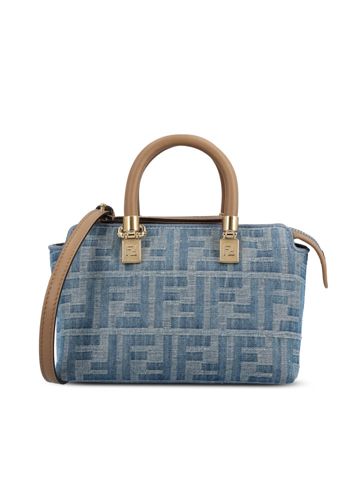 FENDI BY THE WAY FF DENIM MINI TOP HANDLE BAG
