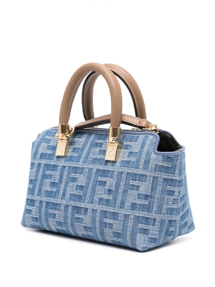 FENDI BY THE WAY FF DENIM MINI TOP HANDLE BAG