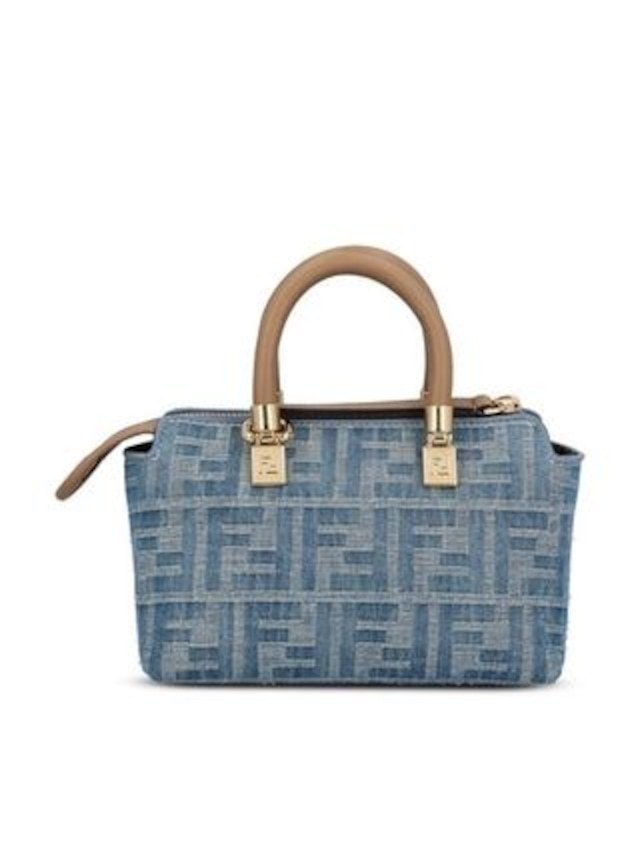 FENDI BY THE WAY FF DENIM MINI TOP HANDLE BAG