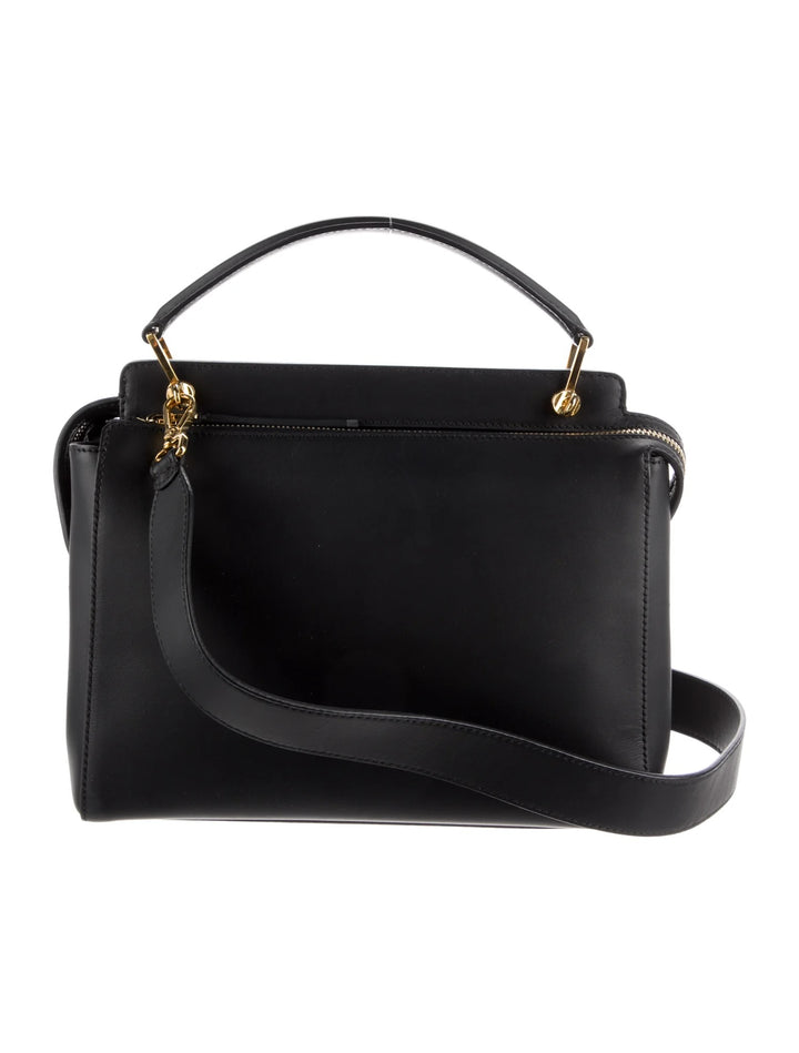 FENDI STUDDED DOTCOM TWO WAY LEATHER BAG