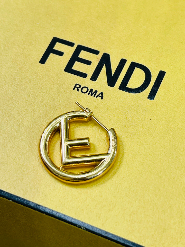 FENDI F IS FENDI HOOP EARRINGS
