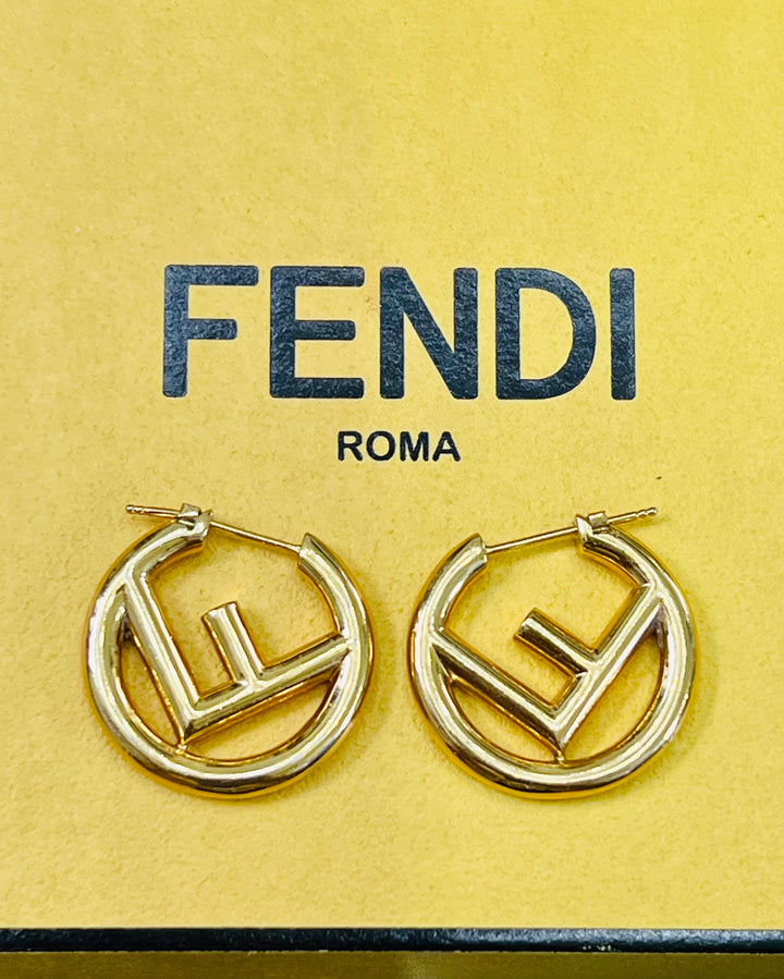 FENDI F IS FENDI HOOP EARRINGS