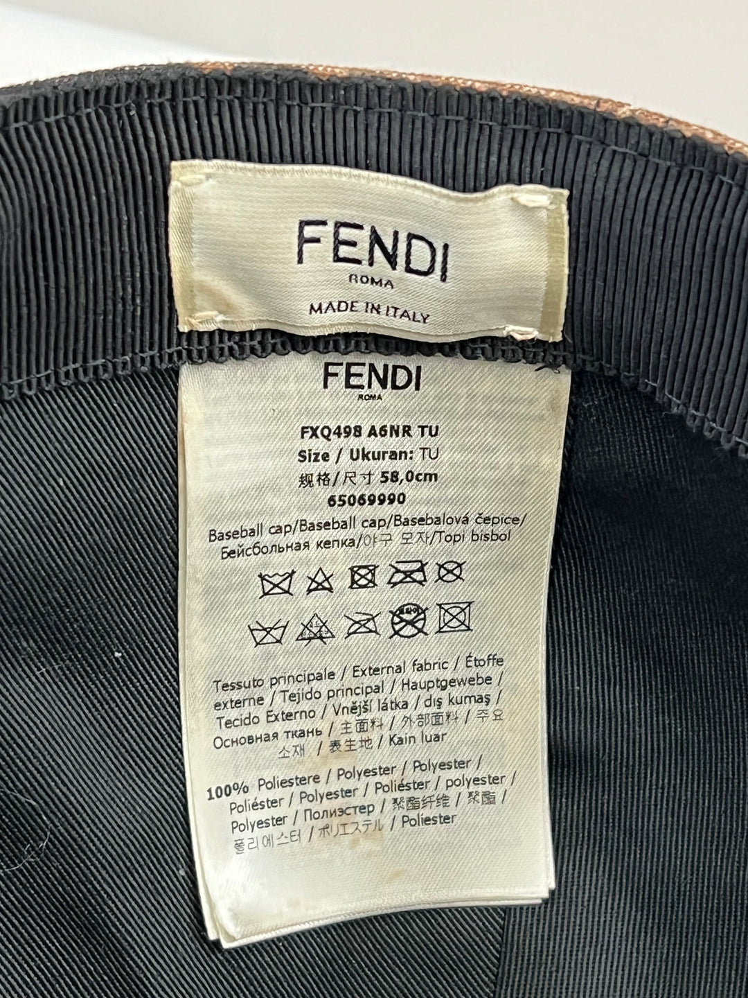 FENDI FF LOGO BASEBALL HAT
