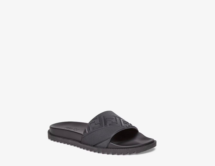FENDI FF LOGO EMBOSSED SLIDES