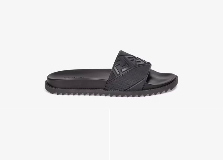FENDI FF LOGO EMBOSSED SLIDES