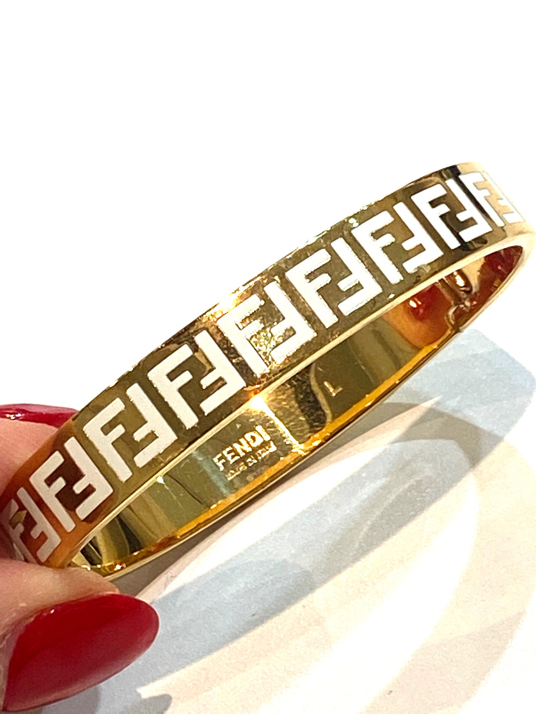 FENDI FF ENAMEL LOGO FOREVER BRACELET – Caroline's Fashion Luxuries
