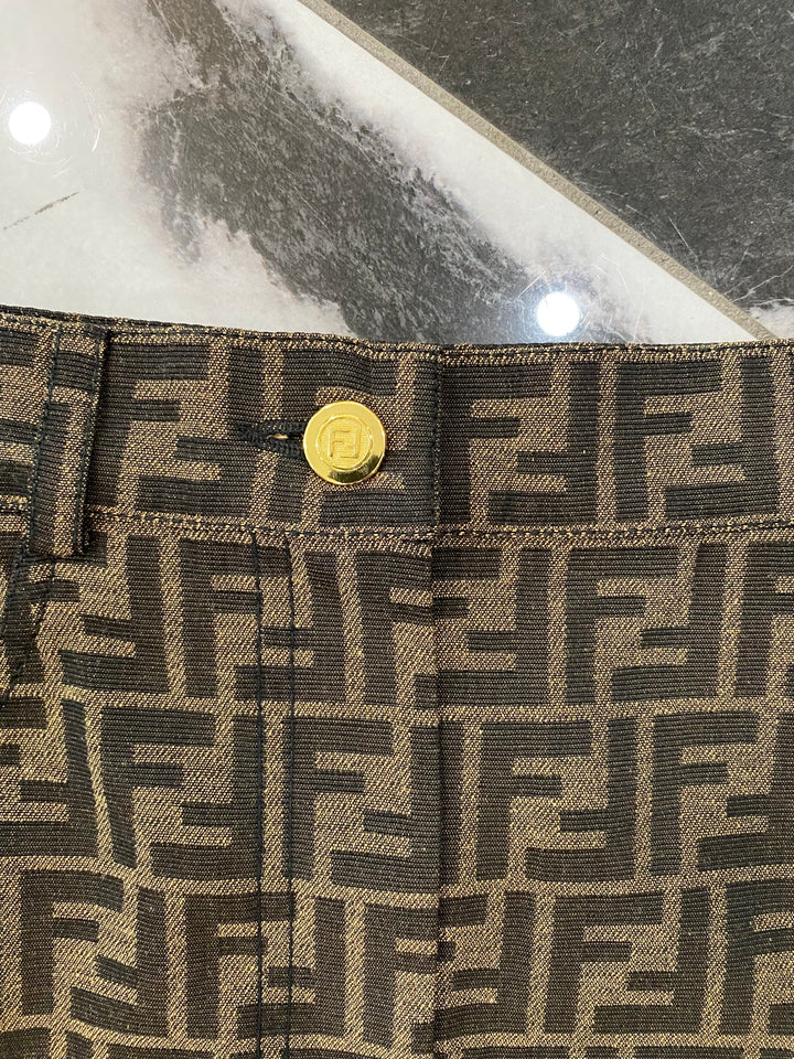 FENDI FF ZUCCA MINI SKIRT – Caroline's Fashion Luxuries