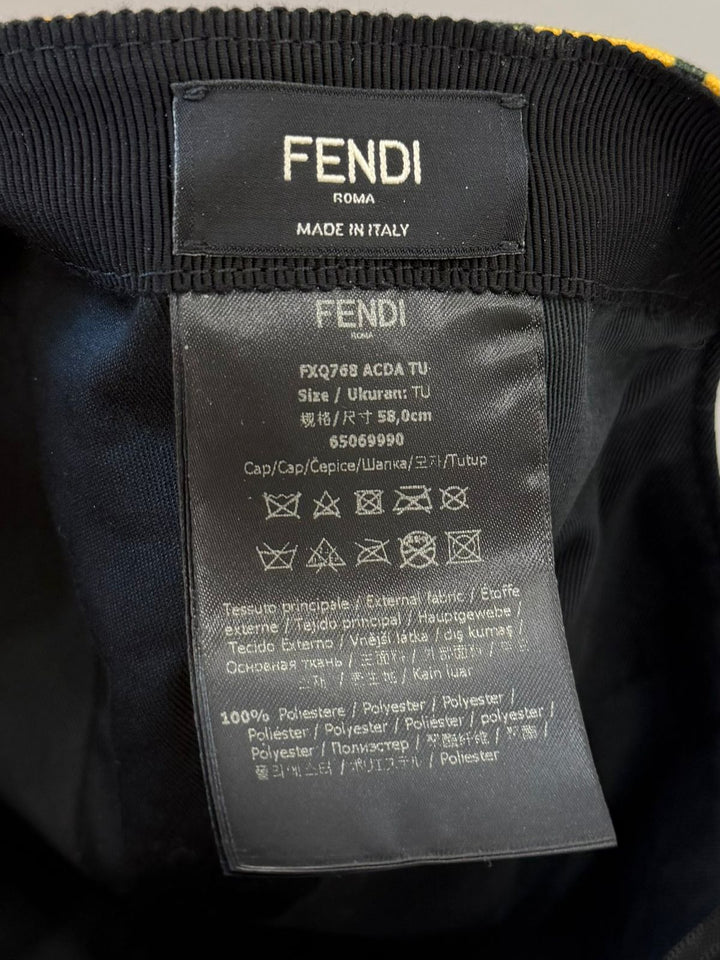 FENDI FF PRINT CANVAS BASEBALL CAP