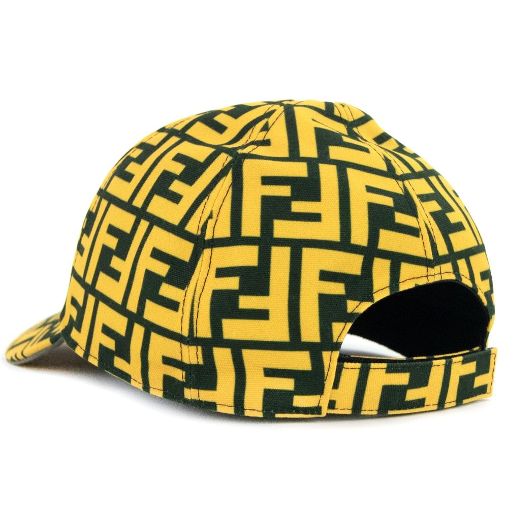 FENDI FF PRINT CANVAS BASEBALL CAP