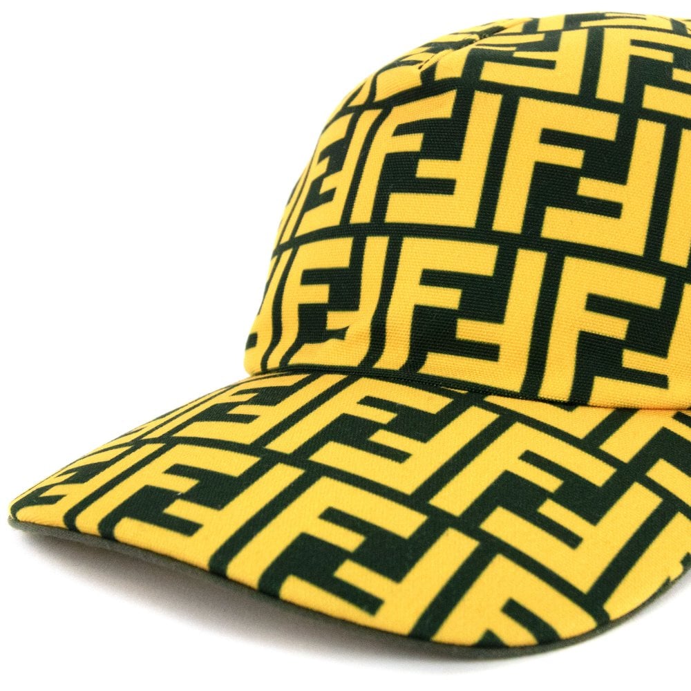 FENDI FF PRINT CANVAS BASEBALL CAP