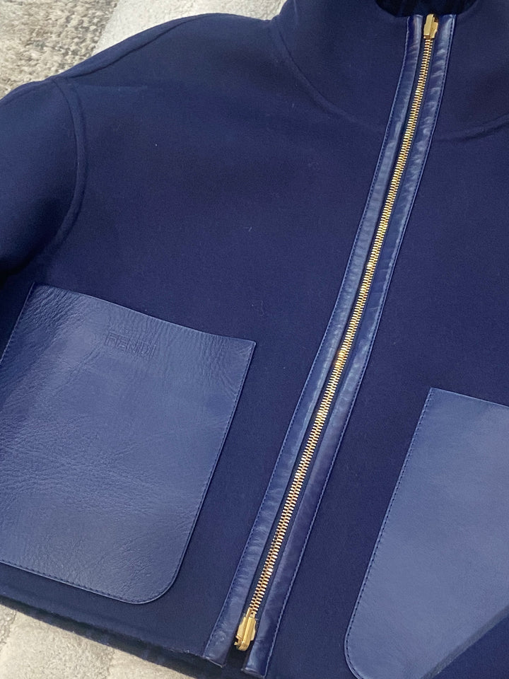 FENDI FF WOOL REVERSIBLE JACKET