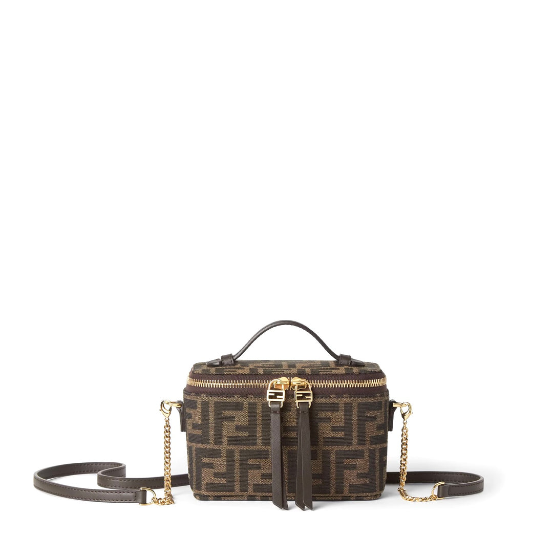 FENDI FF JACQUARD MINI VANITY BAG