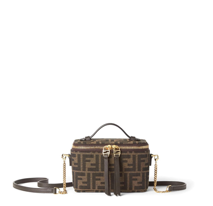 FENDI FF JACQUARD MINI VANITY BAG