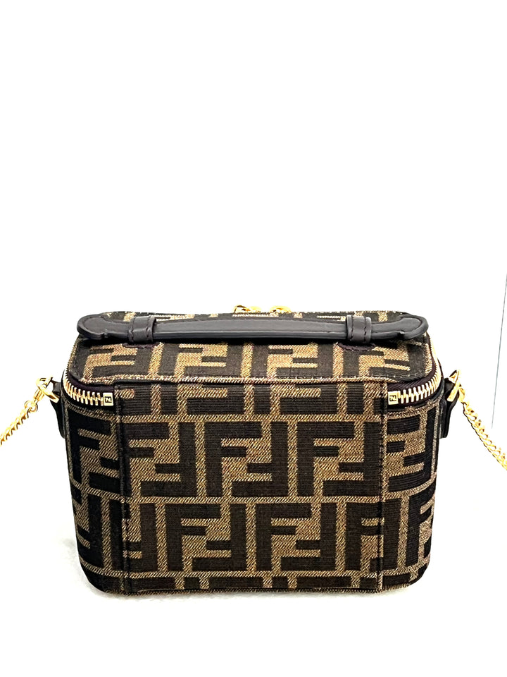 FENDI FF JACQUARD MINI VANITY BAG