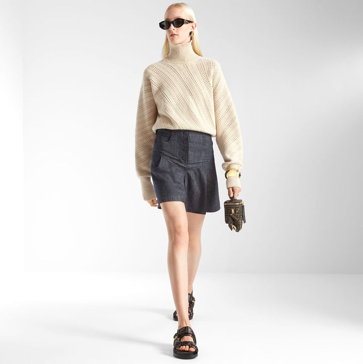 FENDI FF JACQUARD MINI VANITY BAG