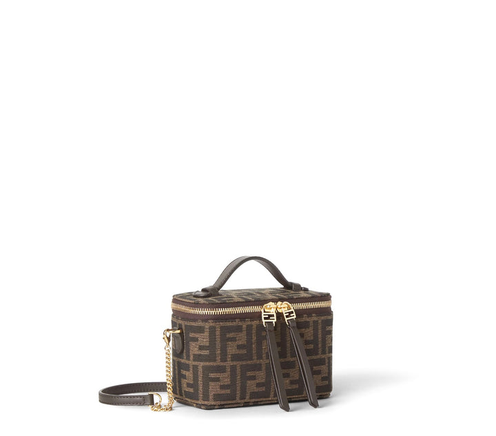FENDI FF JACQUARD MINI VANITY BAG