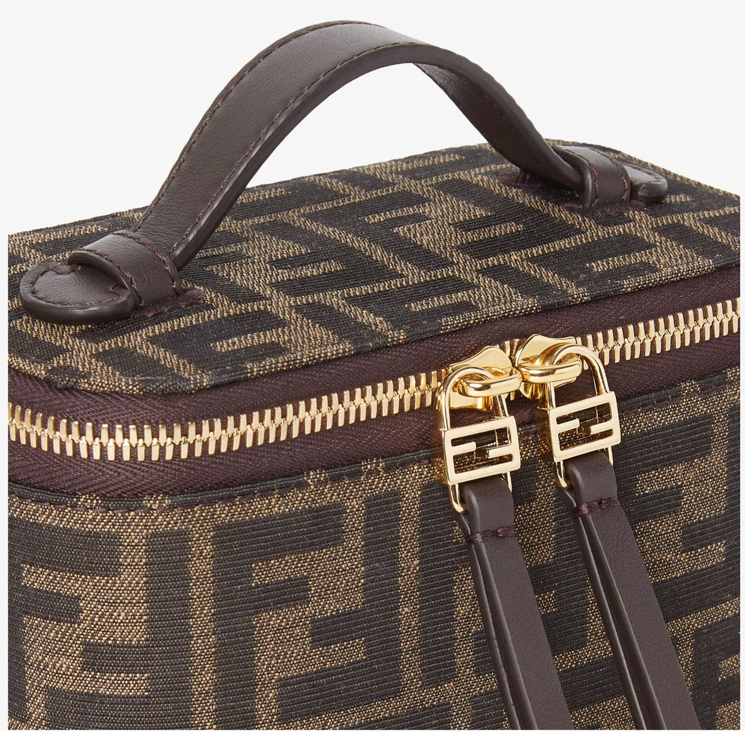 FENDI FF JACQUARD MINI VANITY BAG