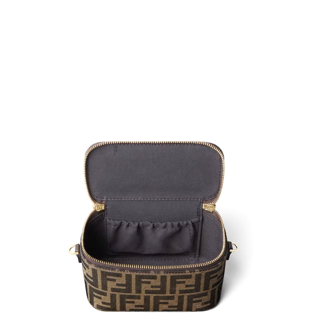 FENDI FF JACQUARD MINI VANITY BAG
