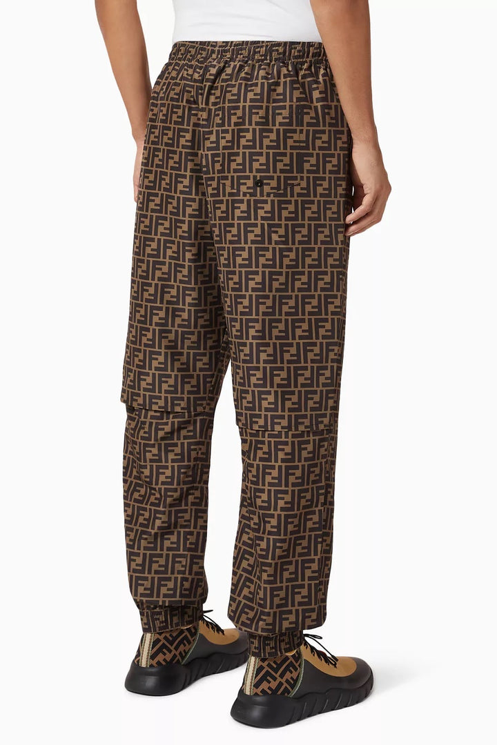 FENDI FF NYLON JOGGING TRACK PANTS