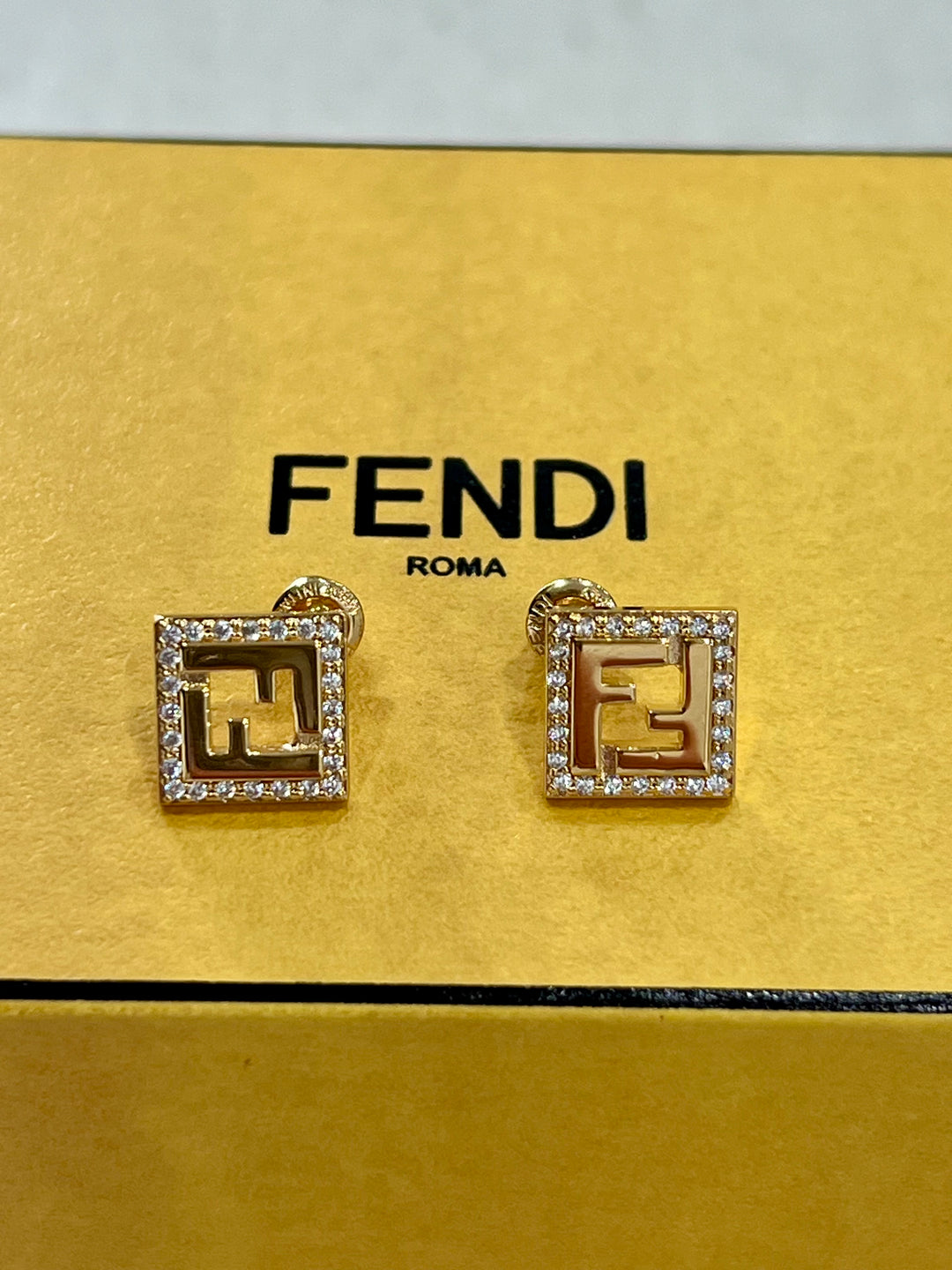 FENDI FF FOREVER STUD EARRINGS