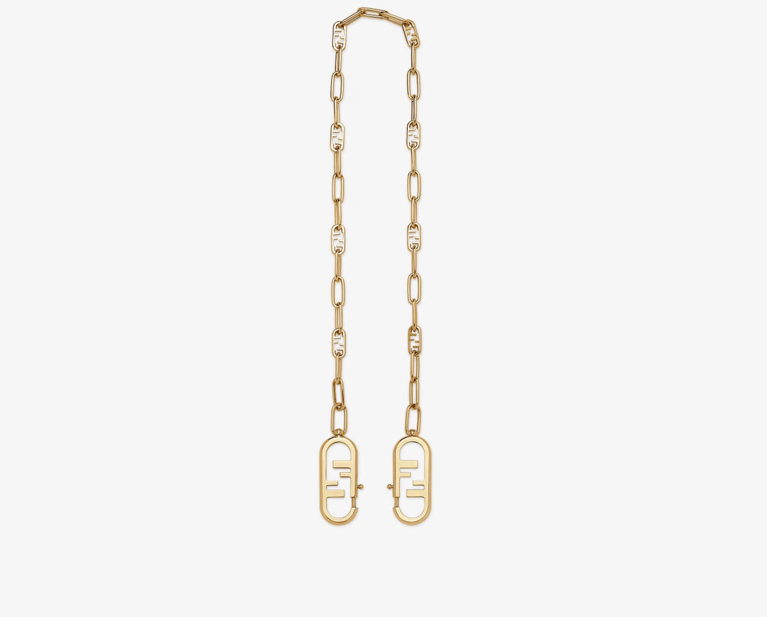 FENDI TIMELESS GOLD COLORED METAL CHAIN SHOULDER STRAP