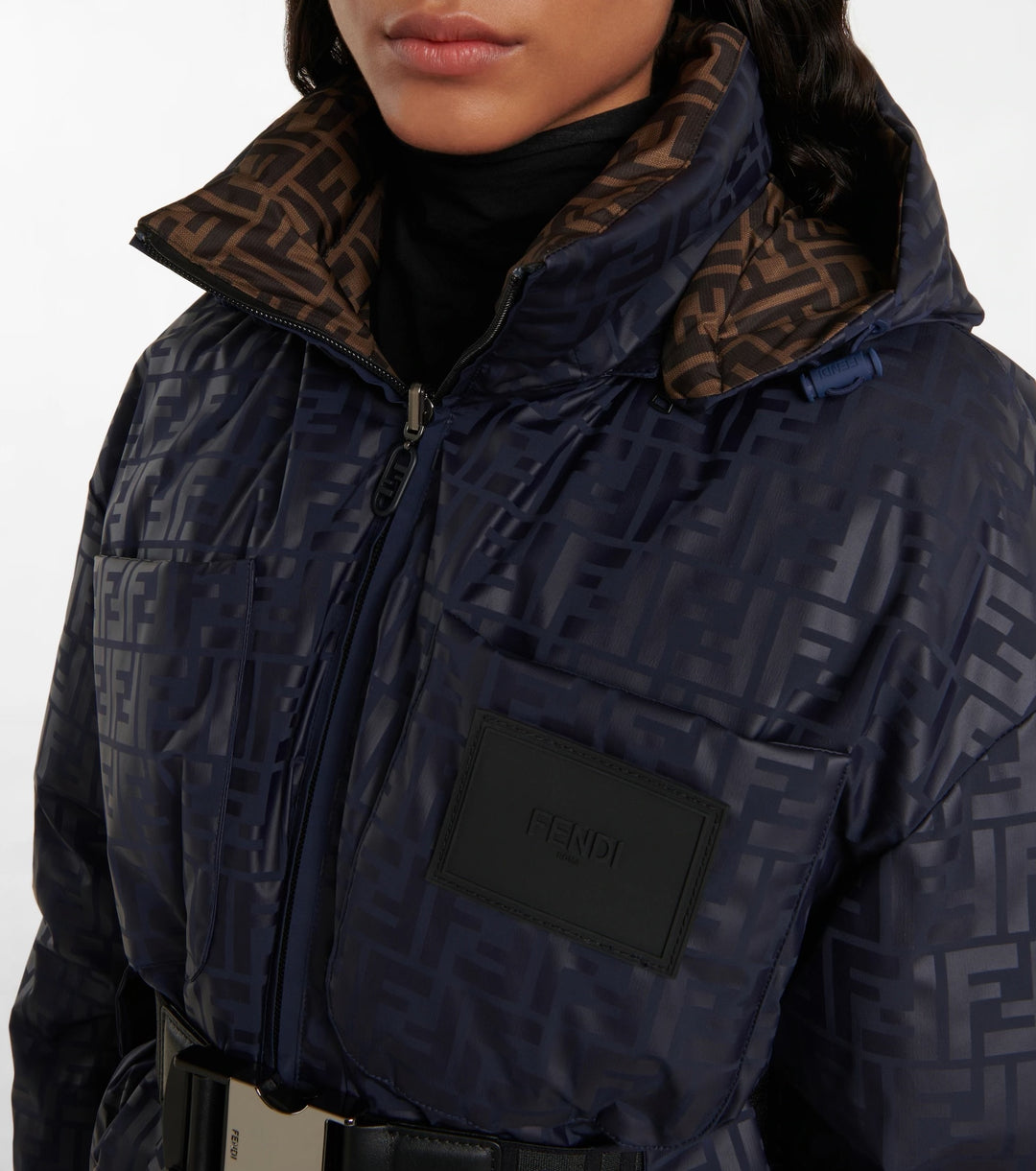 FENDI FF LOGO REVERSIBLE HOODED SKI JACKET – Caroline's