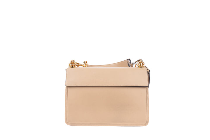 FENDI KAN I SMALL CALFSKIN LEATHER SHOULDER BAG
