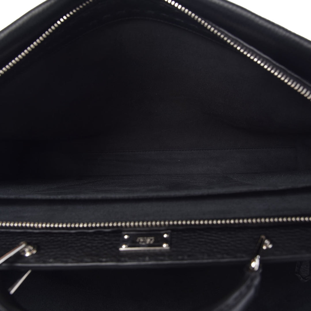 FENDI LARGE SELLERIA MONSTER PEEKABOO CALFSKIN LEATHER BAG