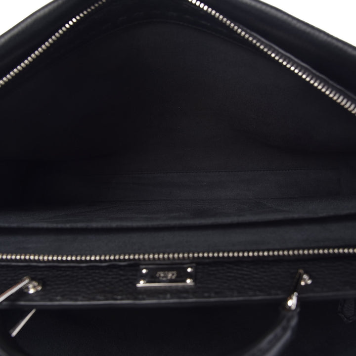 FENDI LARGE SELLERIA MONSTER PEEKABOO CALFSKIN LEATHER BAG