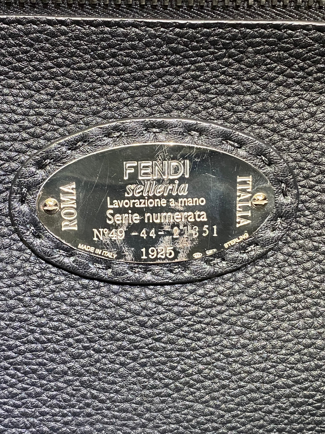 FENDI LARGE SELLERIA MONSTER PEEKABOO CALFSKIN LEATHER BAG