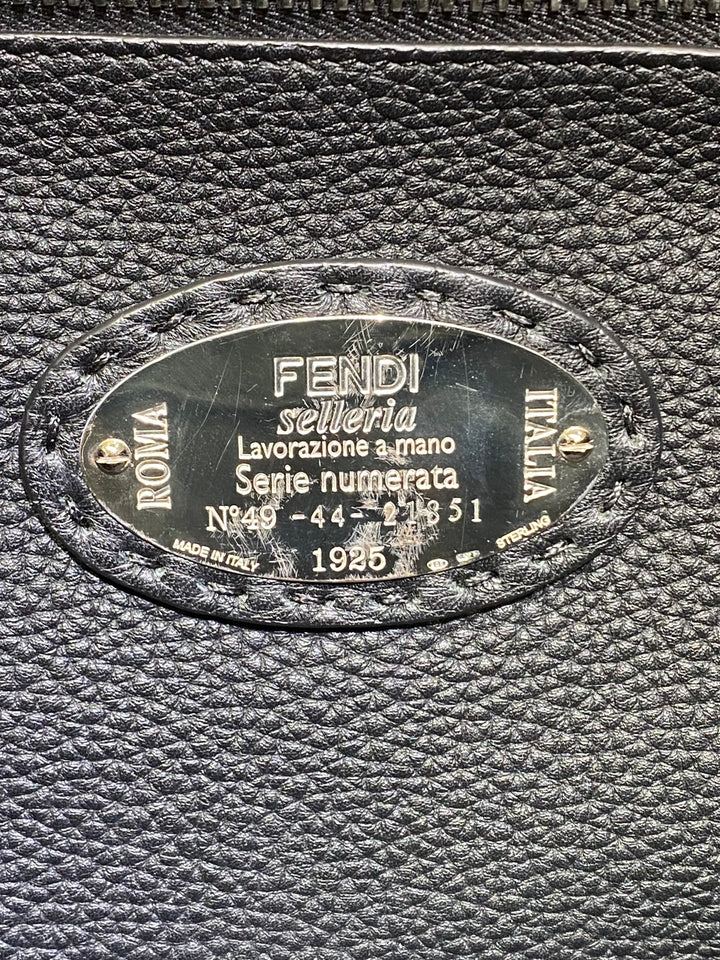 FENDI LARGE SELLERIA MONSTER PEEKABOO CALFSKIN LEATHER BAG
