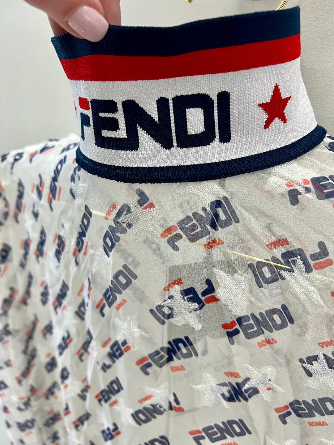 FENDI X FILA MANIA LOGO PRINT SILK BLEND DRESS – Caroline's