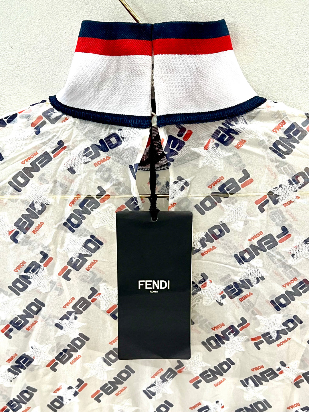 FENDI X FILA MANIA LOGO PRINT SILK BLEND DRESS