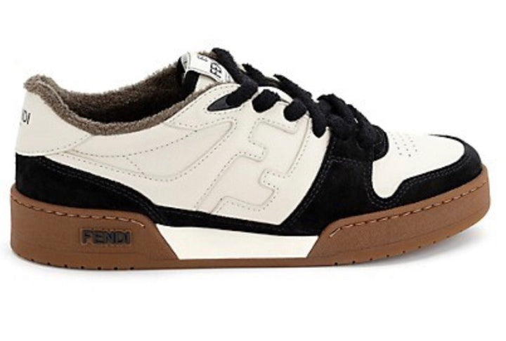 FENDI MATCH LOW-TOP LEATHER SNEAKERS