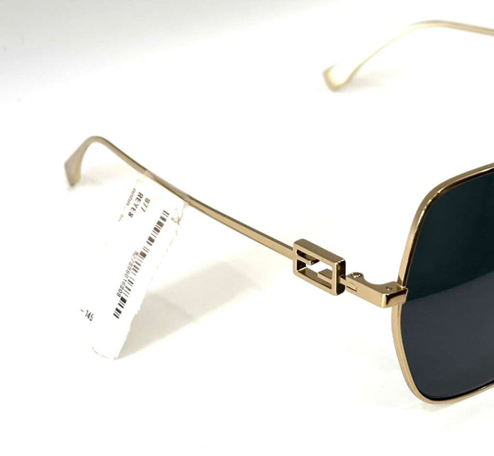 FENDI GEOMETRIC METAL AVIATOR BAGUETTE COLLECTION SUNGLASSES