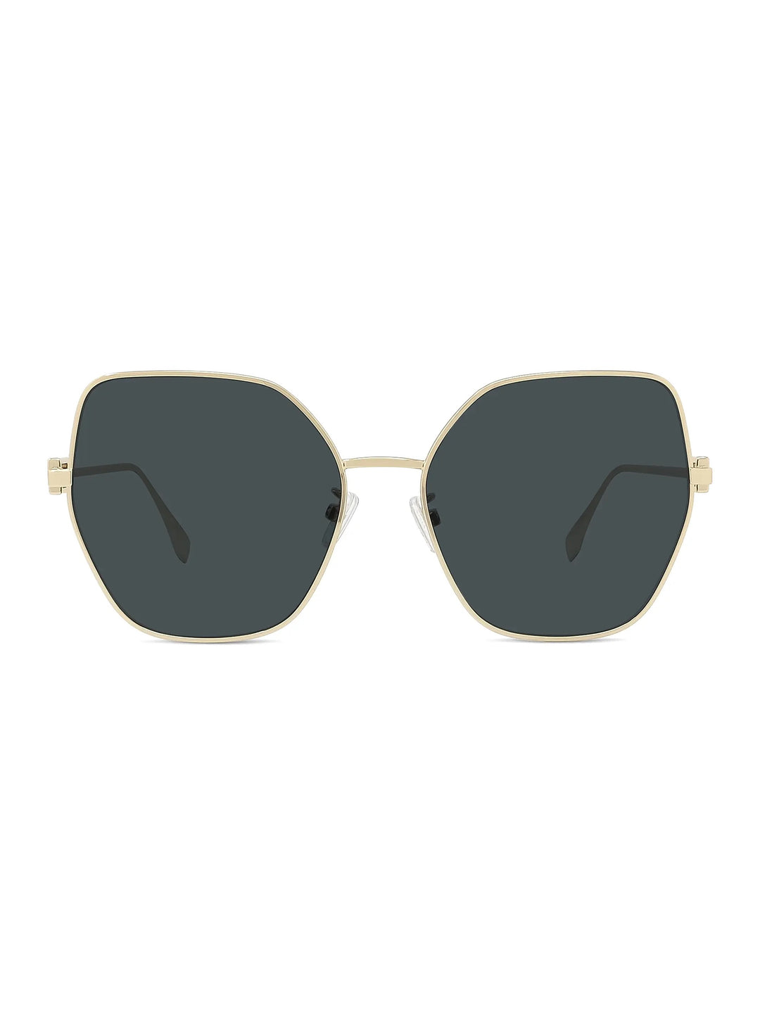 FENDI GEOMETRIC METAL AVIATOR BAGUETTE COLLECTION SUNGLASSES