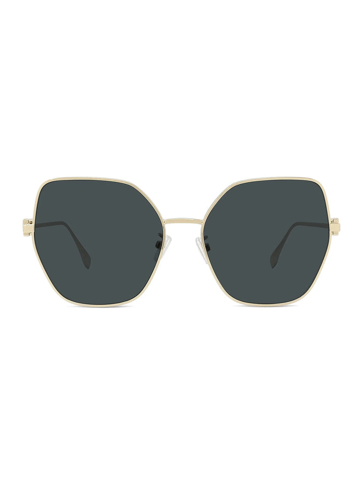 FENDI GEOMETRIC METAL AVIATOR BAGUETTE COLLECTION SUNGLASSES