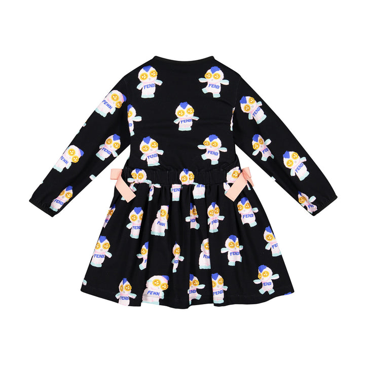 FENDI KIDS MONSTER DJ PRINT DRESS