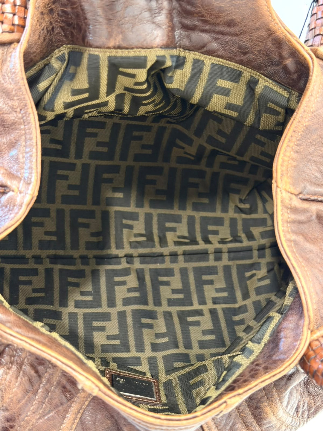 FENDI NUVOLATA SPY NAPPA LEATHER HANDBAG