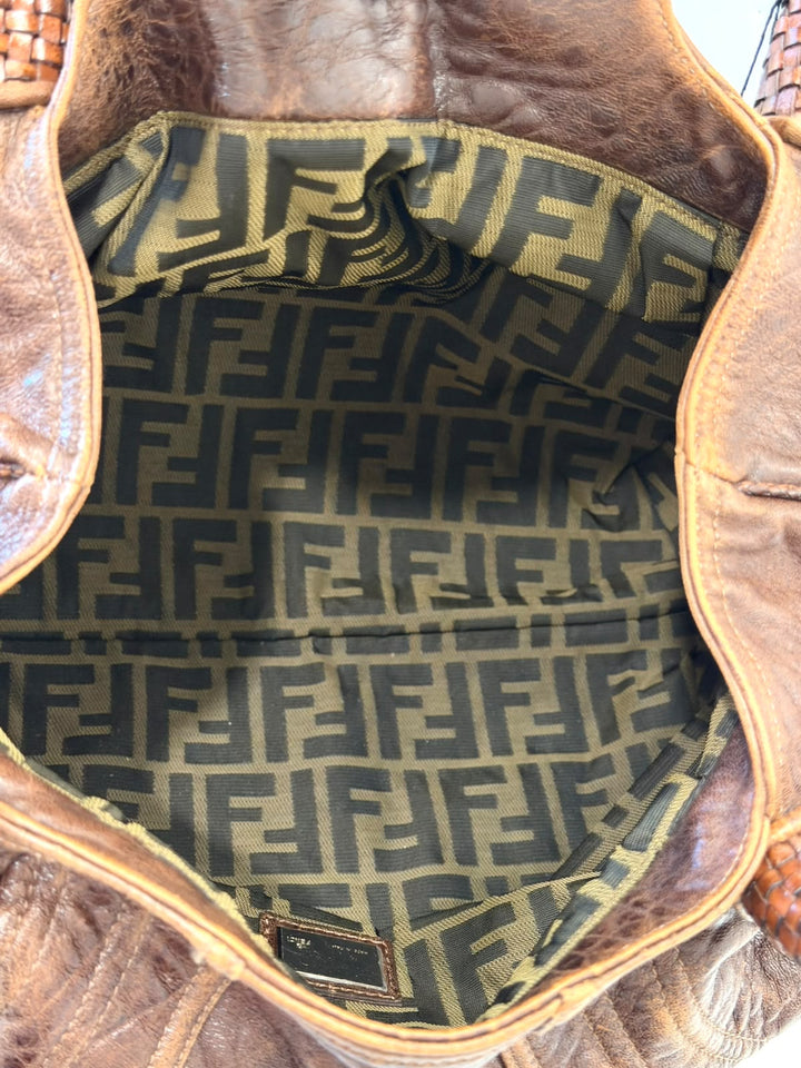 FENDI NUVOLATA SPY NAPPA LEATHER HANDBAG