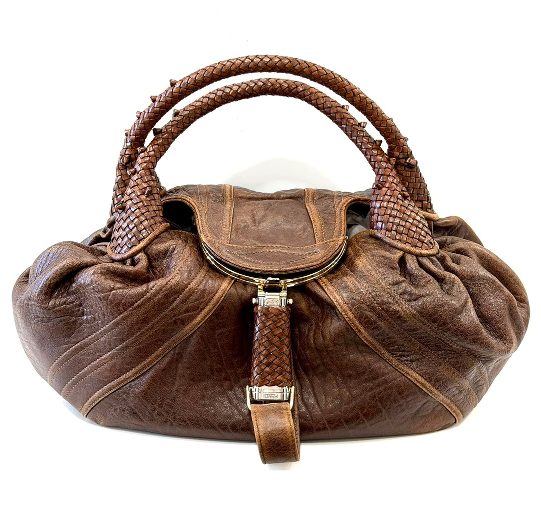 FENDI NUVOLATA SPY NAPPA LEATHER HANDBAG