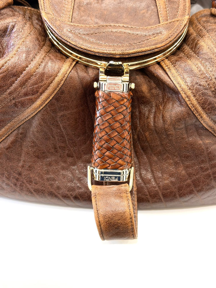 FENDI NUVOLATA SPY NAPPA LEATHER HANDBAG