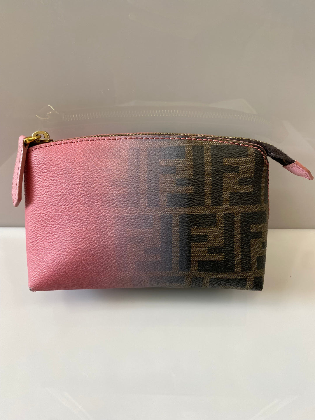 FENDI FF OMBRE ZUCCA SMALL COSMETIC CASE