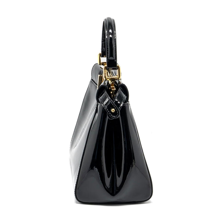 FENDI PATENT LEATHER PEEKABOO MINI TOTE BAG