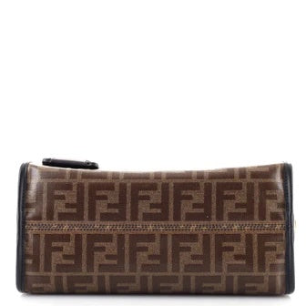 FENDI FF 1974 PEEKABOO DEFENDER GLAZED CANVAS &amp; LEATHER MINI SATCHEL